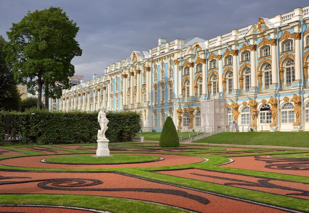 Poesjkin Sint-Petersburg Rusland09032020 Parterre van het Catharinapaleis