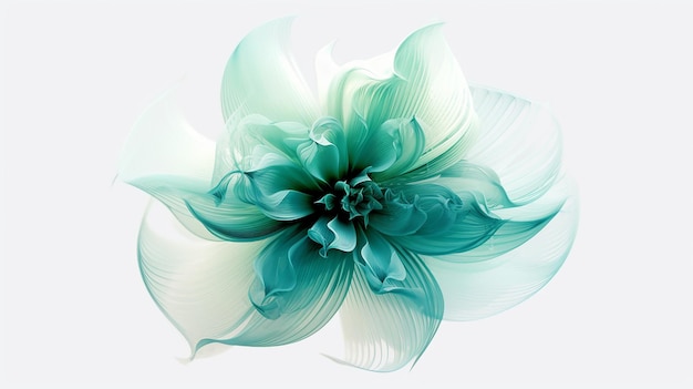 Поэтический союз мятно-зеленого и синего цвета морской пены абстрактная форма генеративного ИИ