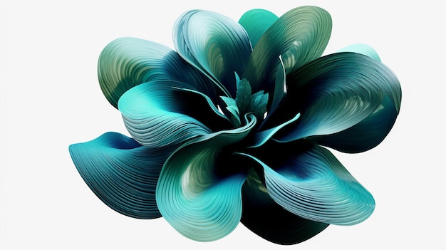 a poetic marriage of mint green and seafoam blue abstract shape generative ai