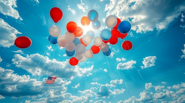 Photo a poignant scene of veterans family releasing background