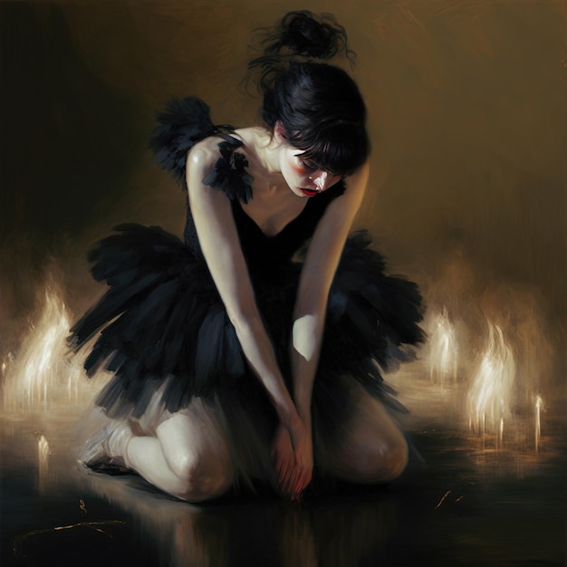 Poignant Sorrow Odile from Swan Lake in Despair