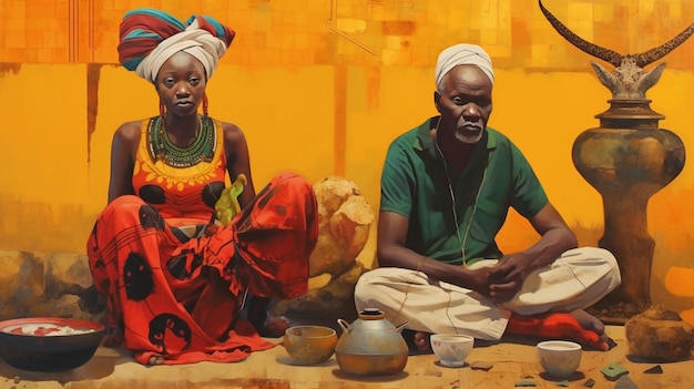 Poignant stories told by african art