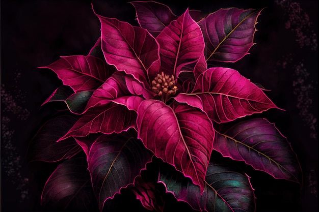 Poinsettia bloem of kerstster