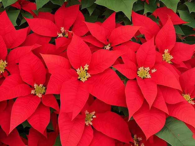 Poinsettia Mooie bloemen gegenereerd door AI