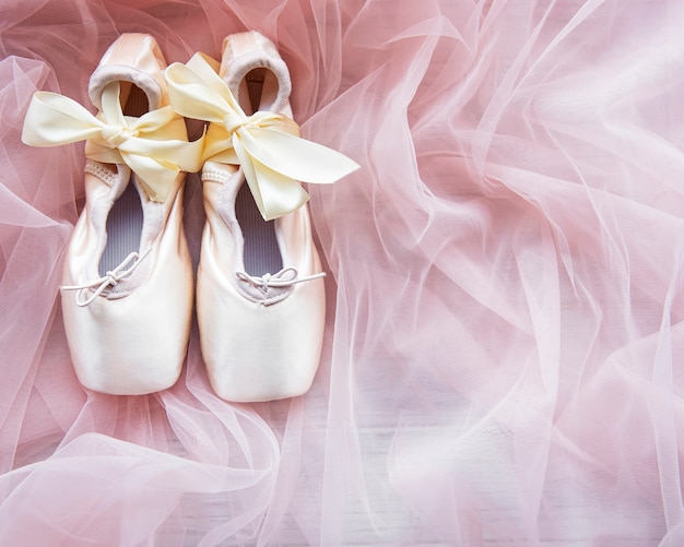 Pointe ballet shoes