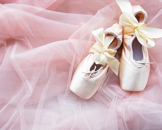 Pointe ballet shoes