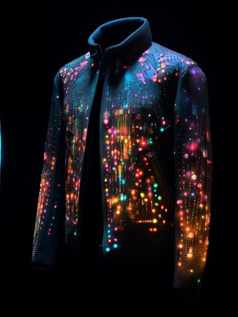 Photo pointillism led jacket