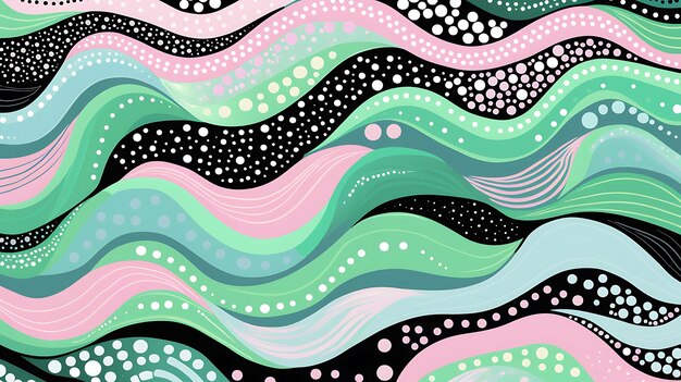 Photo pointillist pastel sea pattern metamorphosis