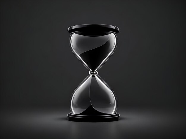 pointing black background transparent falling hourglass