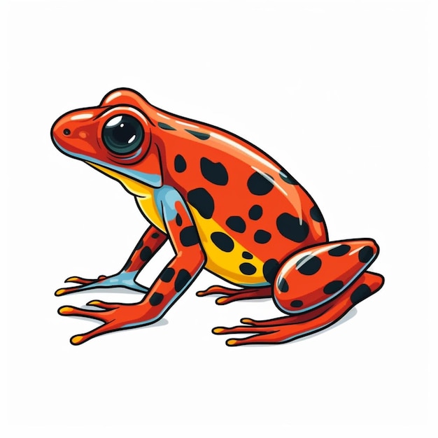 Poison dart frog clipart Generative AI