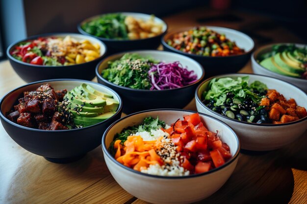 Poké bowl en plantaardige alternatieven