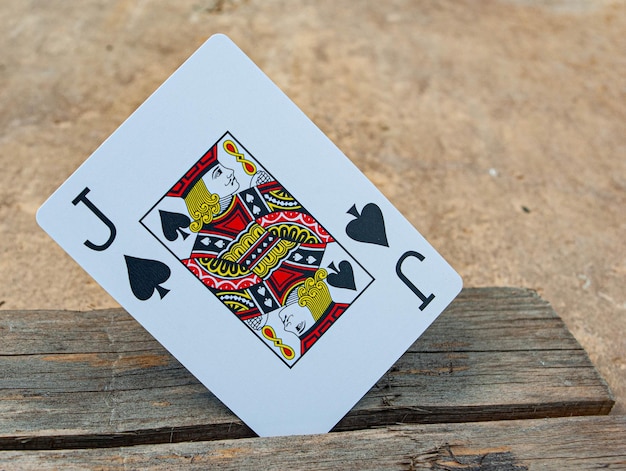 Poker card in the old joker board