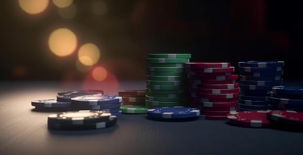 Poker chips concept
