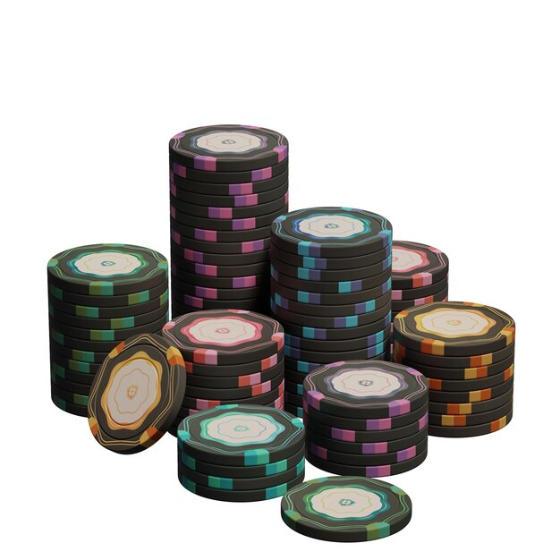 Photo poker chips medium black