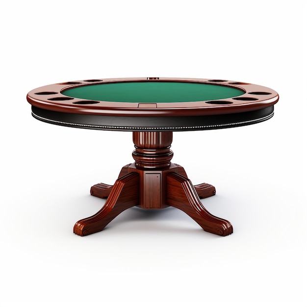 Poker tafel op een witte achtergrond