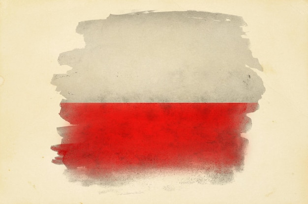 Poland flag grunge and retro flag series