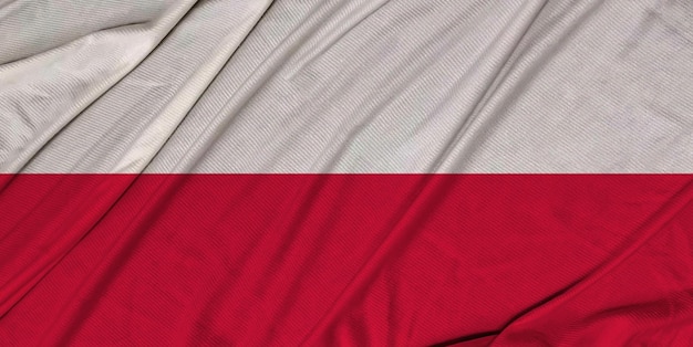 Poland realistic 3d textured waving flag