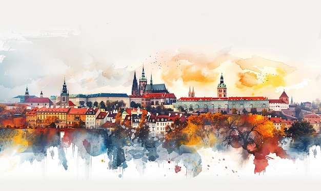 Photo poland watercolor minimalist