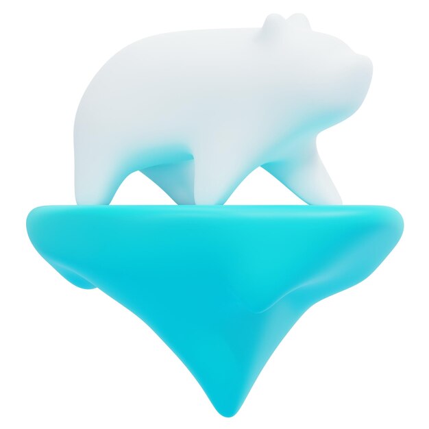 polar 3d render icon illustration