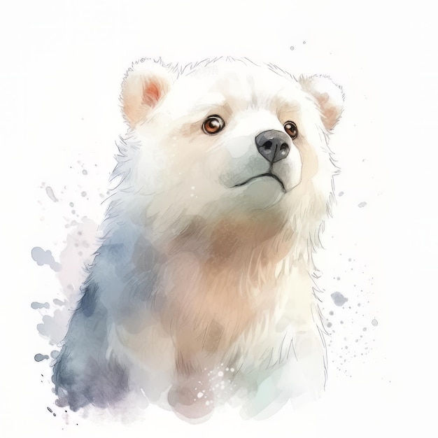 Polar bear aquarel illustratie