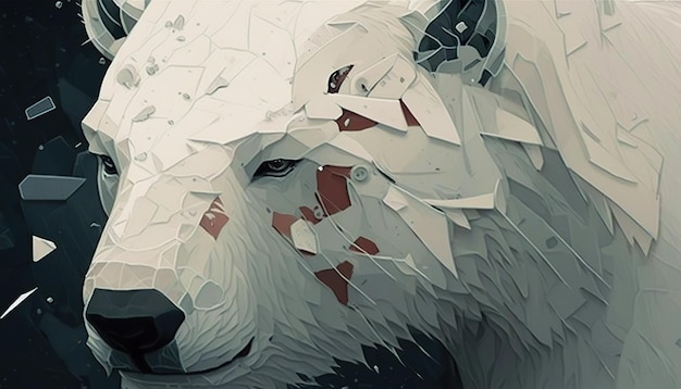 Polar Bear Creative illustration Ai Generate