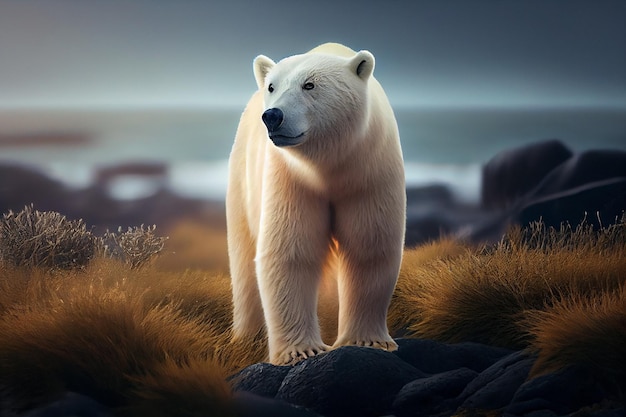 Polar bear cubgenerative ai