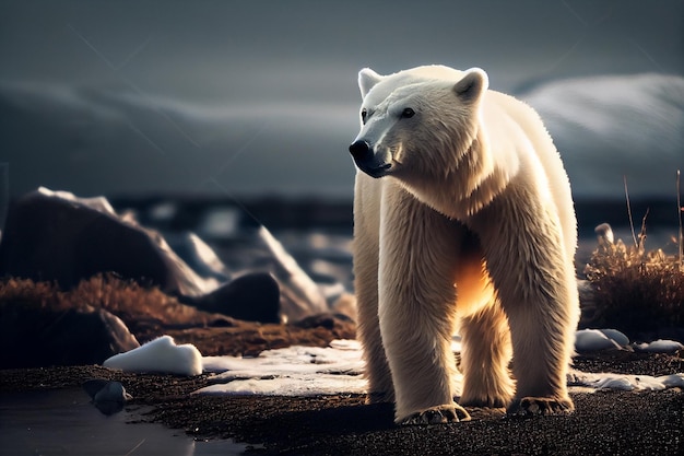 Polar bear cubgenerative ai