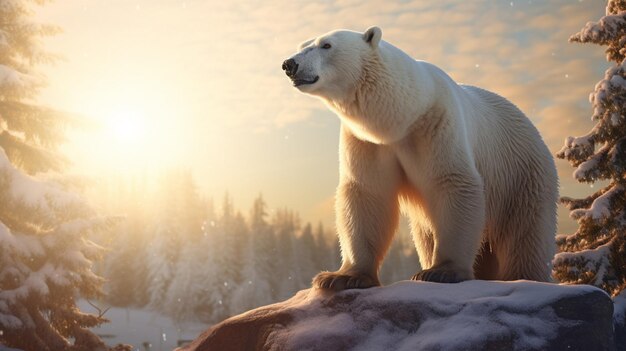 写真 高品質の北極クマの背景