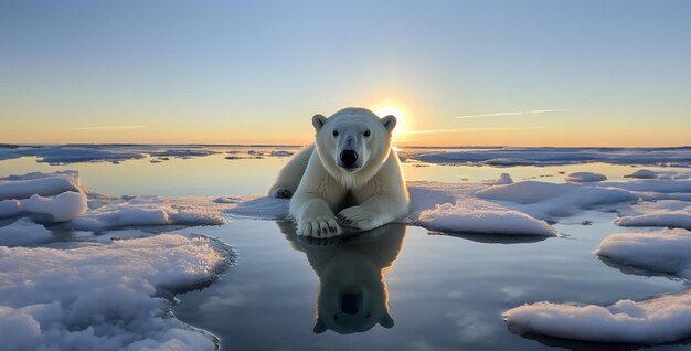 polar bear in the ice polar bear in the region polar bear drones catching bear in snow