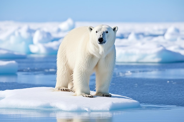 北極クマ ウルス・マリティムス 氷の上