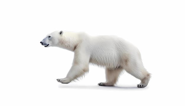 Photo polar bear on white background