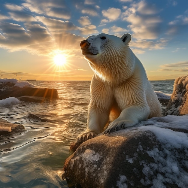 Polar bear wild life photography hdr 4k