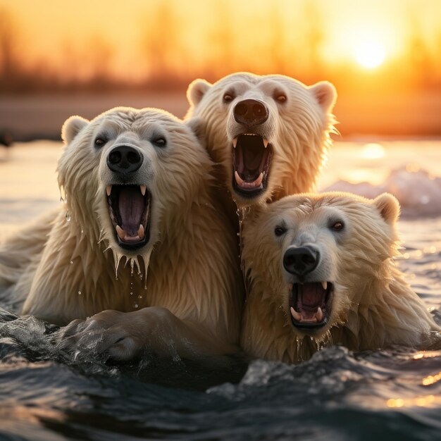 Polar Bear Wildlife Photography Generatieve AI