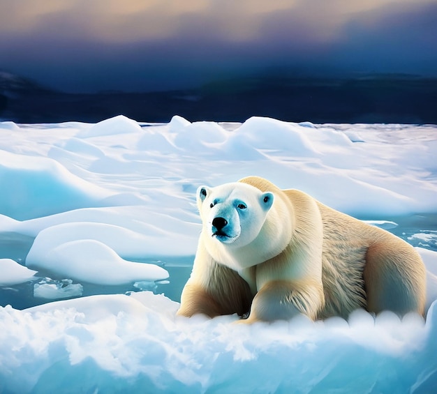 Polar bears in the Arctic