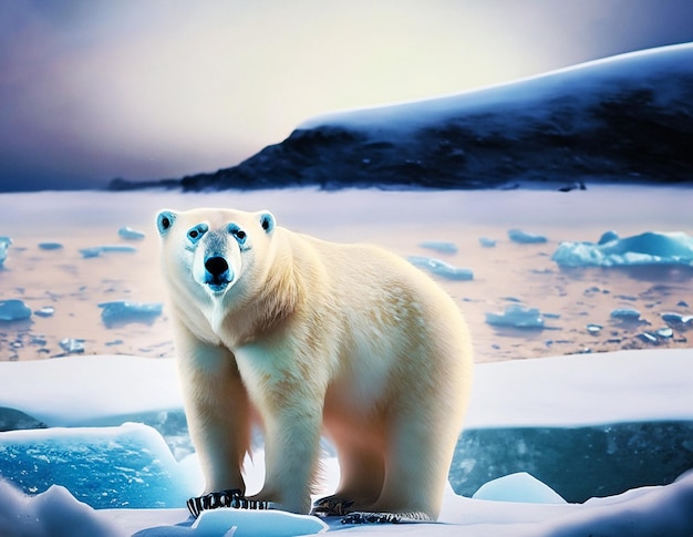 Polar bears in the Arctic