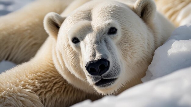 Photo polar bears fur