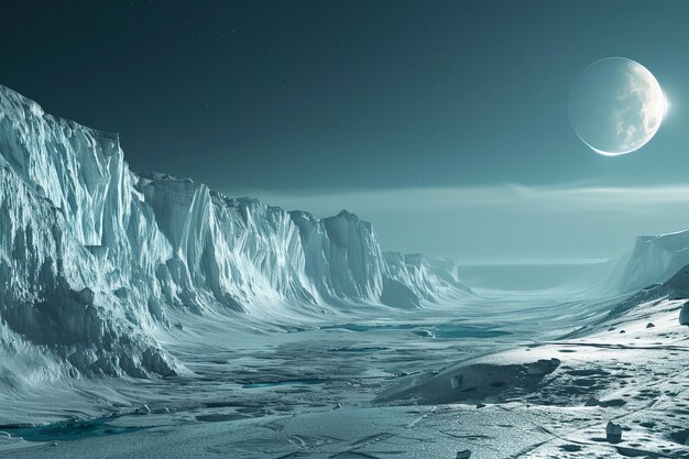 Photo the polar caps of europa