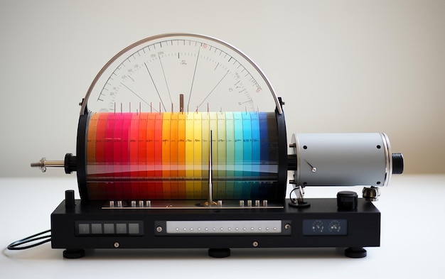 Photo polarimeter on a white background