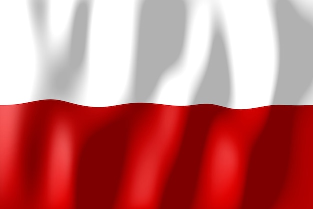 Polen golfde de vlag van het land