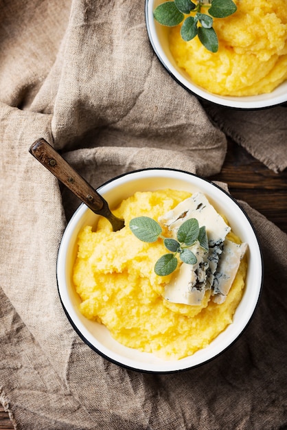 Polenta met gorgonzola