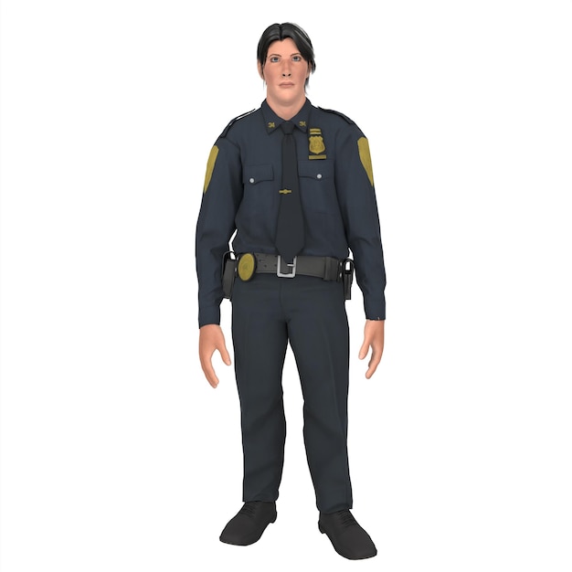 Police boy 3d modelling