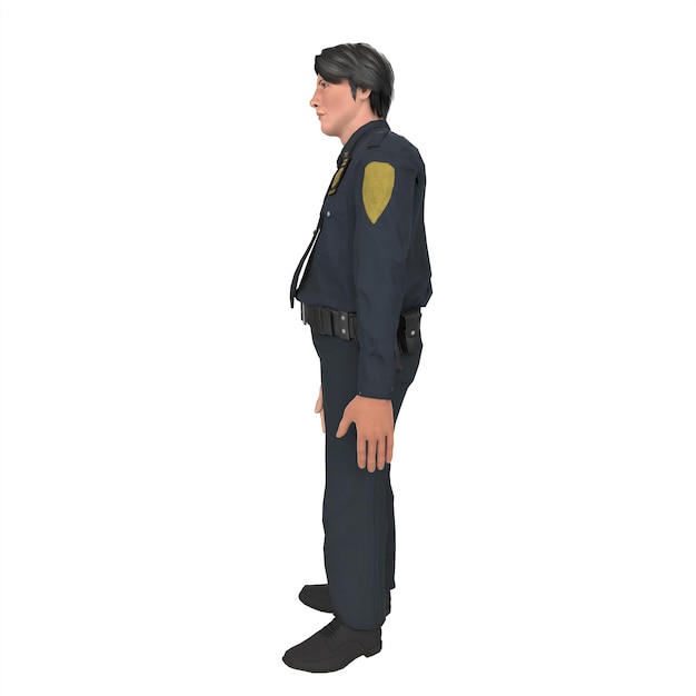 Police boy 3d modelling