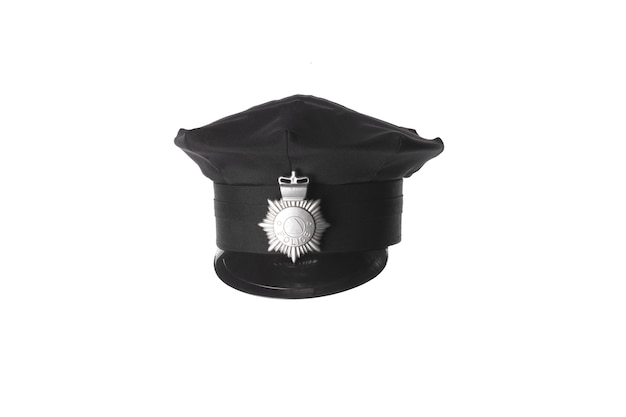 Photo police cap isolated on white background