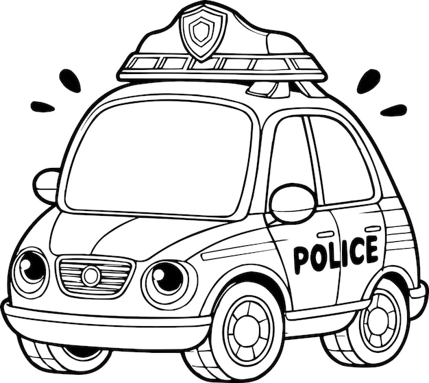 Photo police car coloring pages