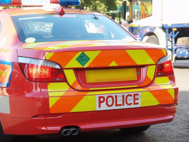 Police car rear