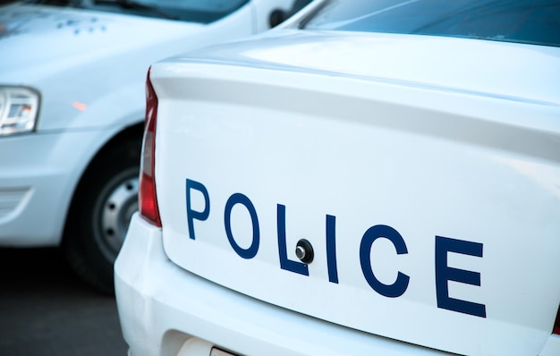 Foto auto della polizia in strada