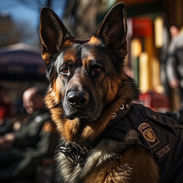 Полицейская собака, обученная для специальных операций