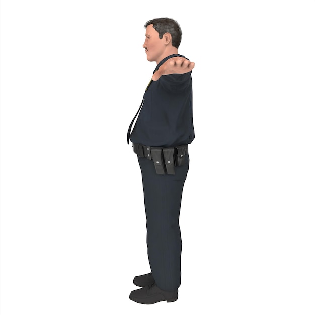 Police officer 3d modelling