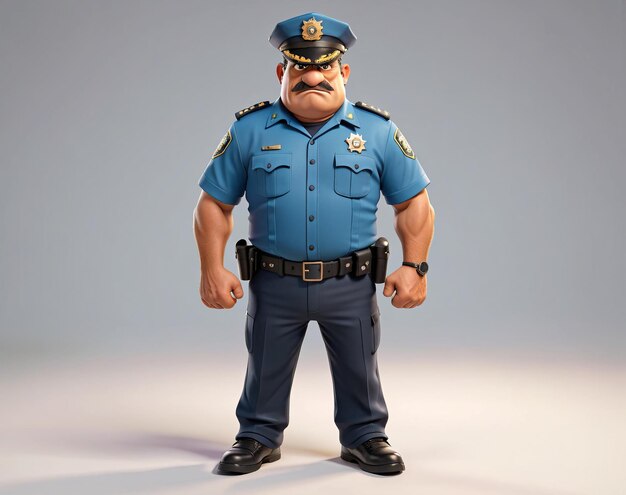 Photo a police officer in a blue uniform