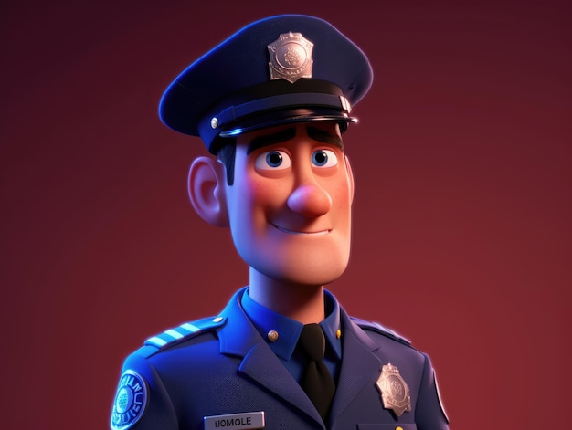 Police Officer Cartoon Character